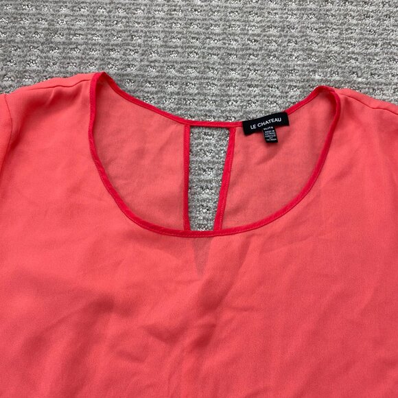 Le Chateau Women's Blouse Size Extra Large XL Orange Cocktail Party Business - Picture 2 of 9